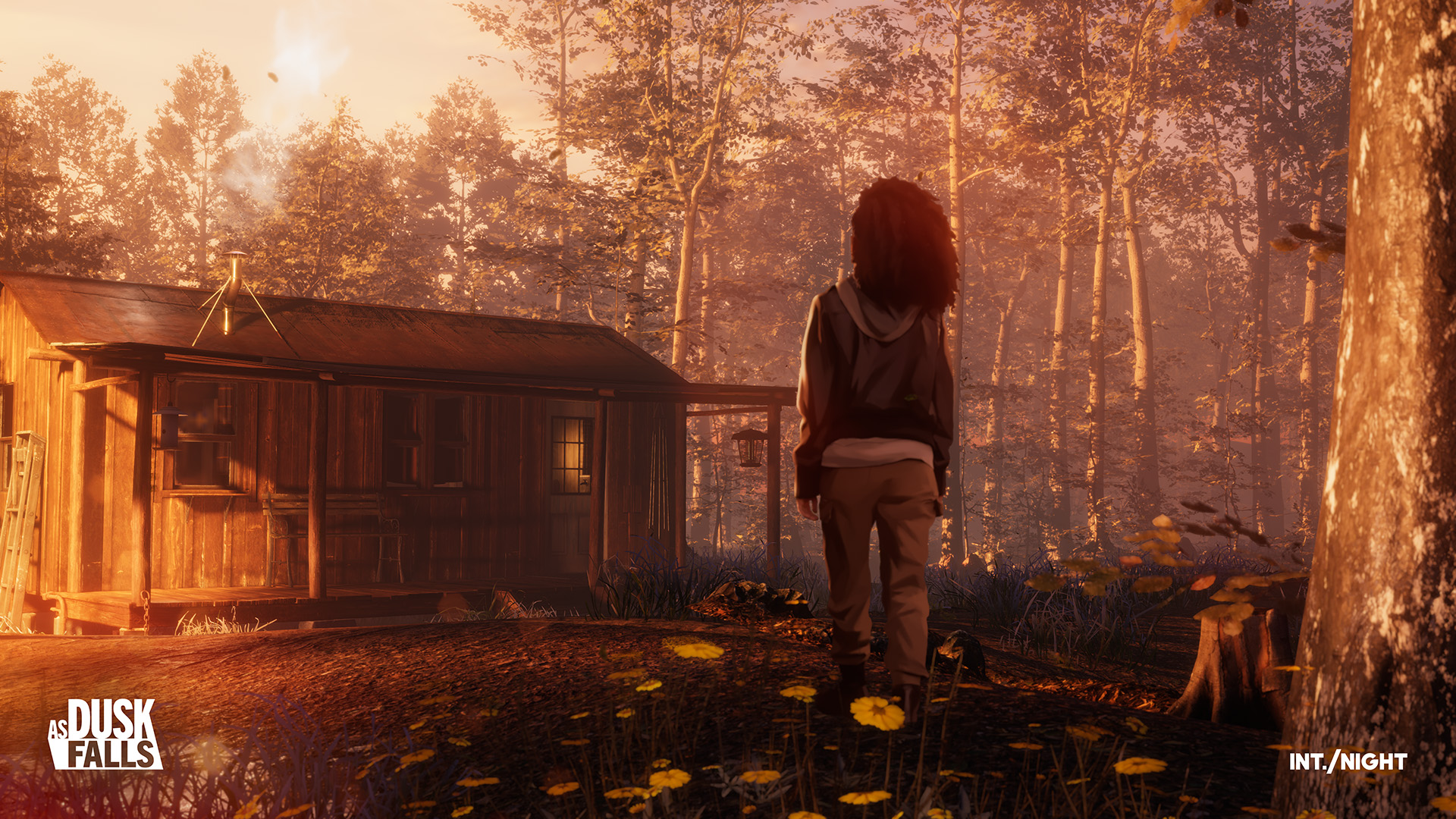 A screenshot from As Dusk Falls.