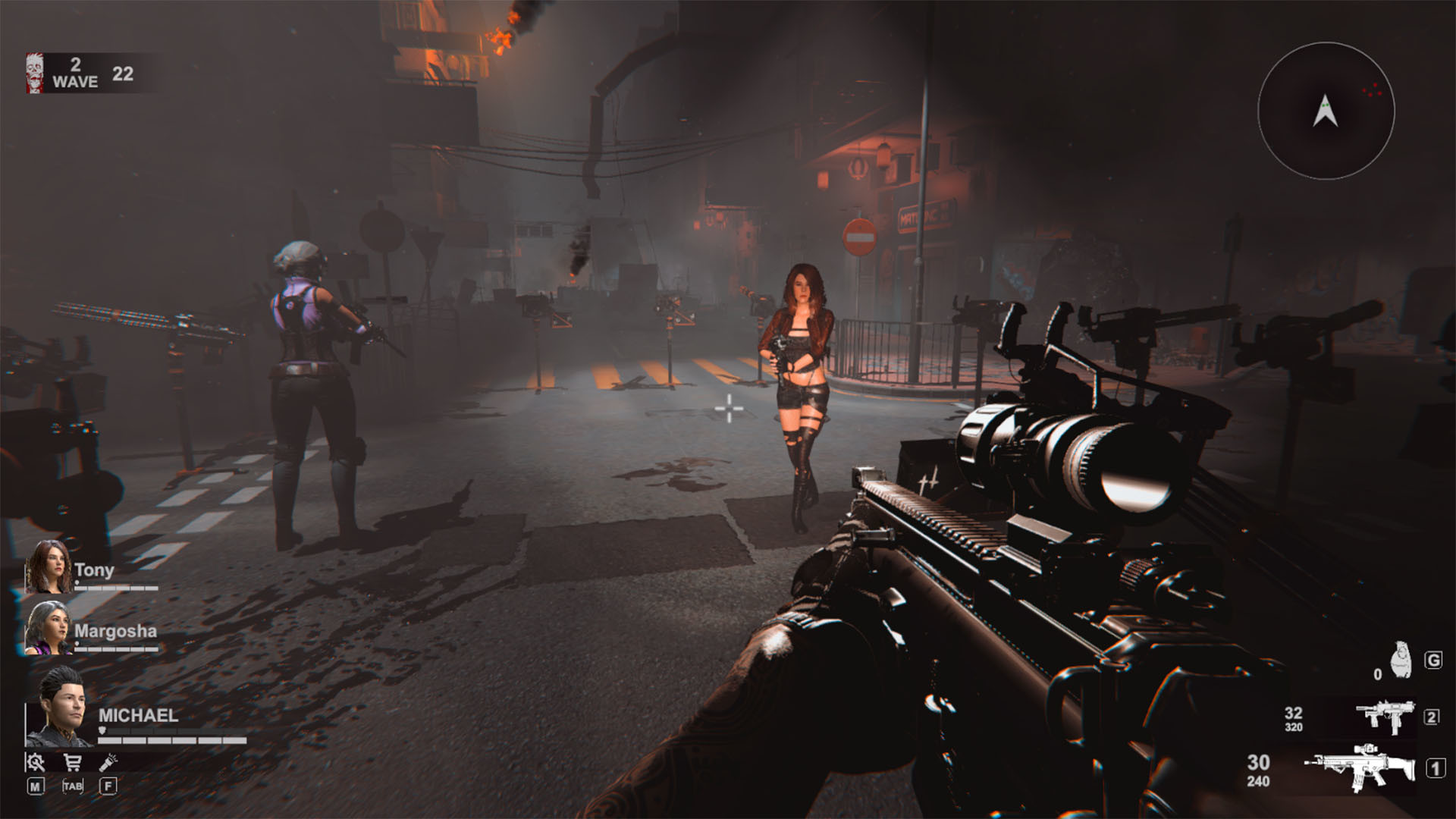 A screenshot from Blood and Zombies.