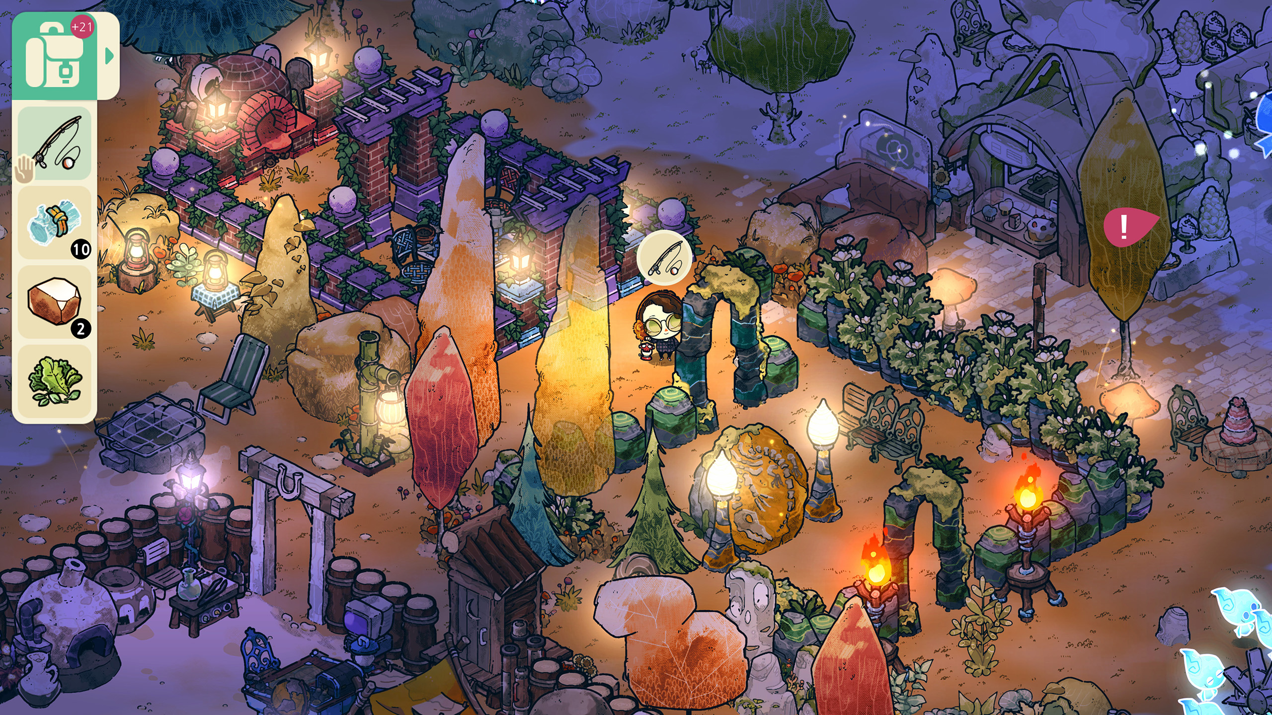 A screenshot from Cozy Grove.