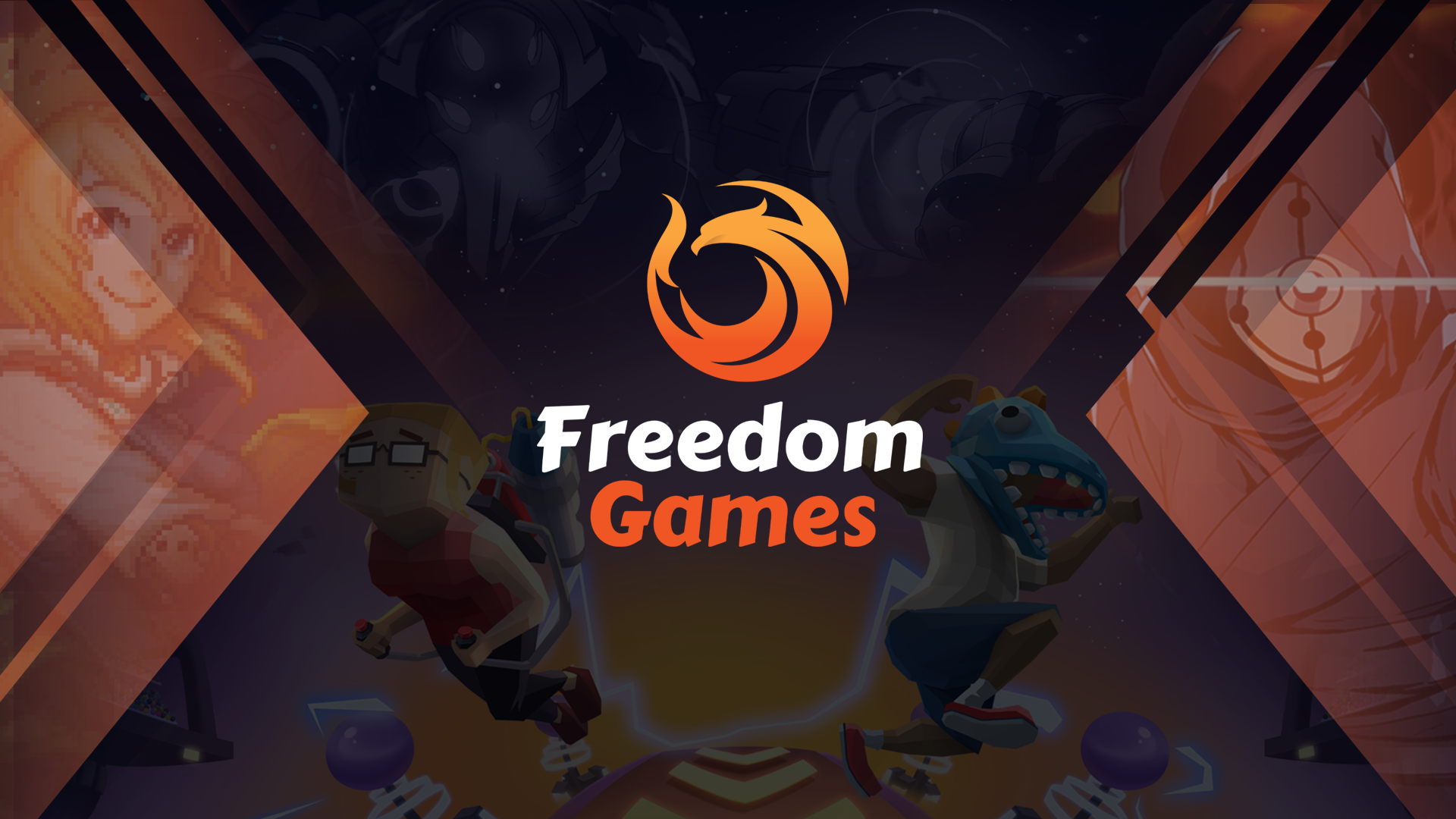 Freedom Games' logo.