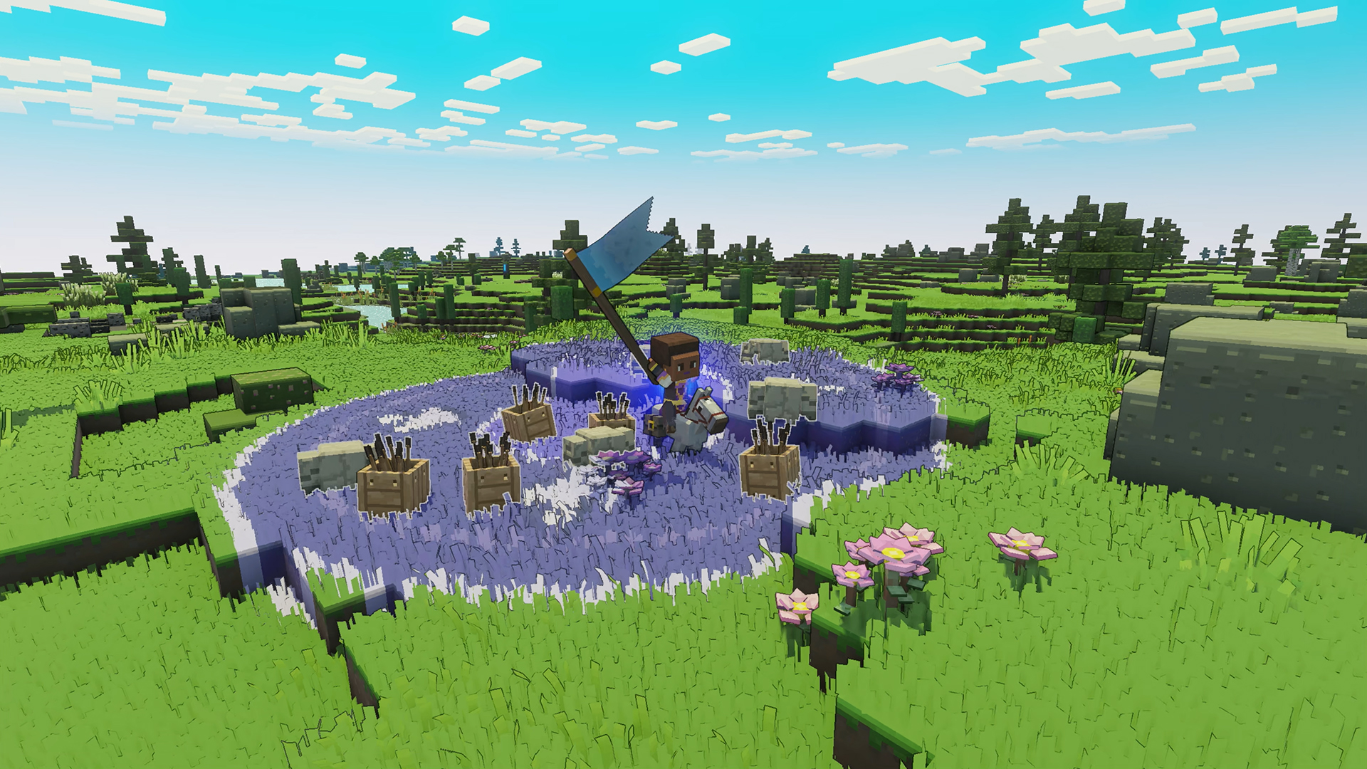 A screenshot from Minecraft Legends.