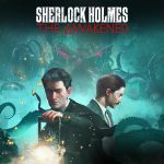 The key art for Sherlock Holmes: The Awakened (2022) featuring the logo, Sherlock, and presumably Watson. There are tenticles visible in the background.