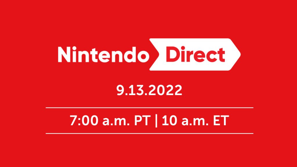 A graphic announcing a Nintendo Direct on September 13.
