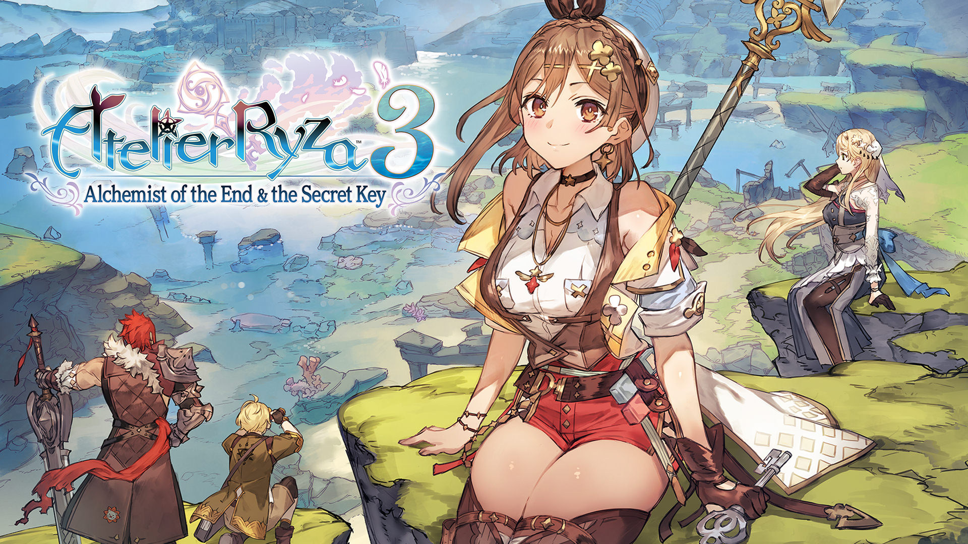 The key art for Atelier Ryza 3, featuring the logo and Ryza herself.
