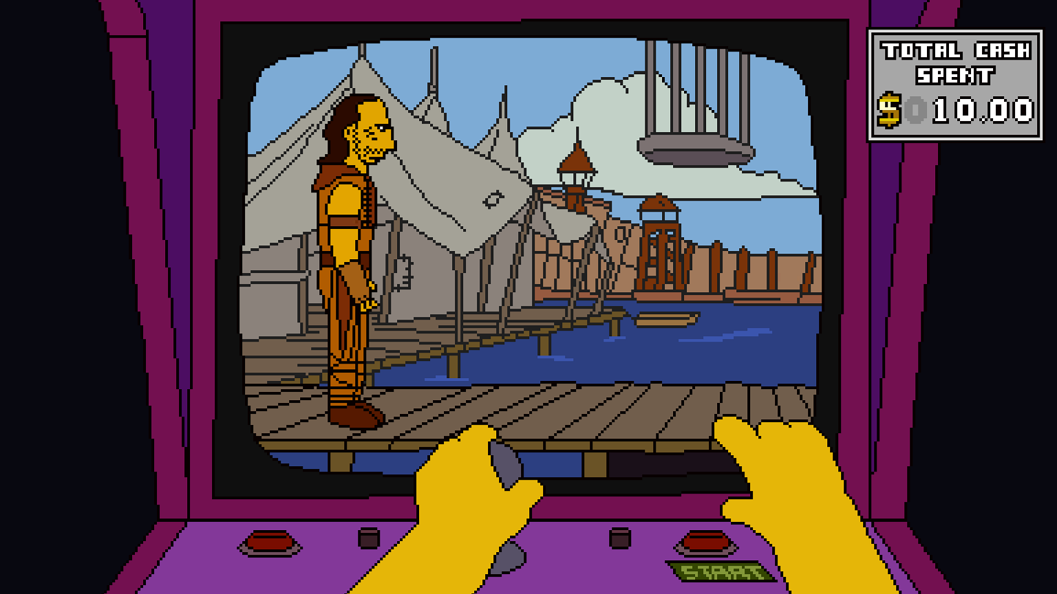 Simpsons Kevin Costner Waterworld Game