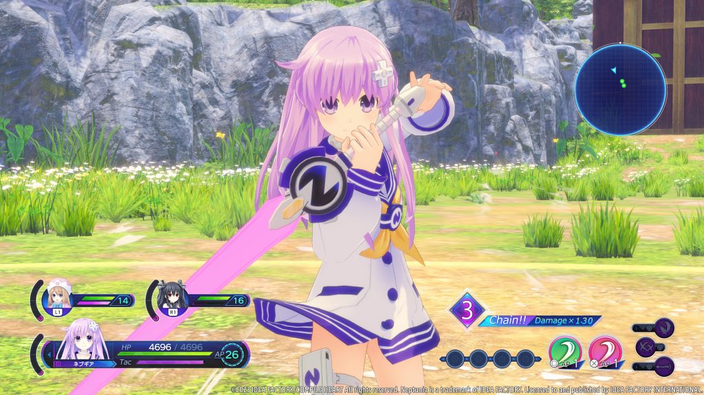 A screenshot from Neptunia: Sisters VS Sisters.