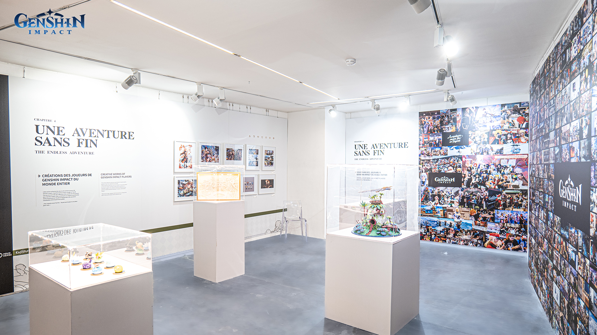 A photo of the Genshin Impact art exhibit.