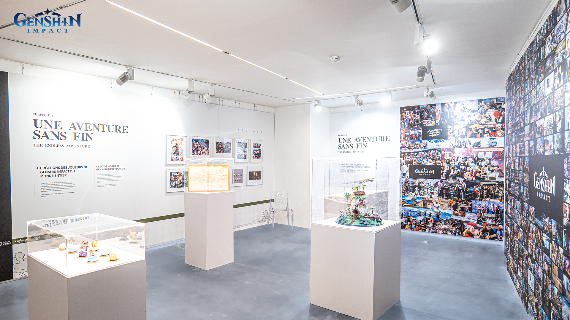A photo of the Genshin Impact art exhibit.
