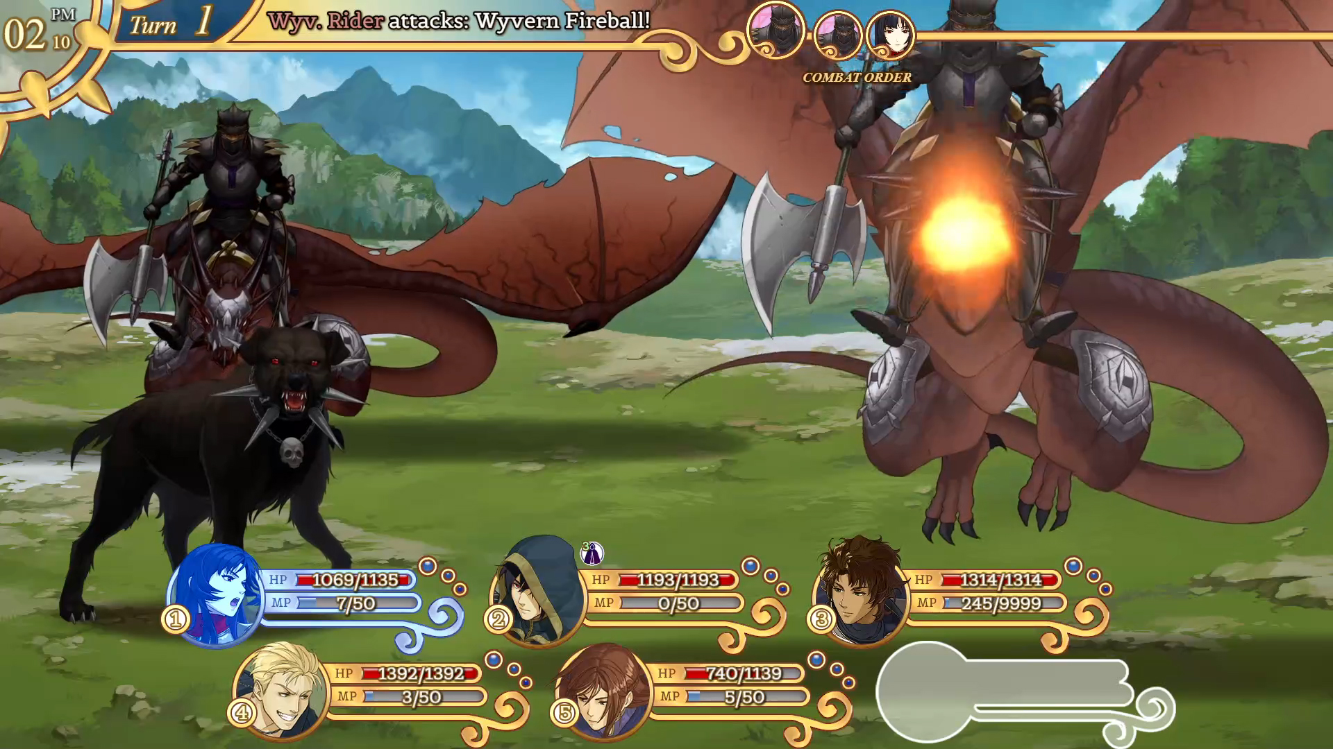 A screenshot of a battle in Path of the Midnight Sun.