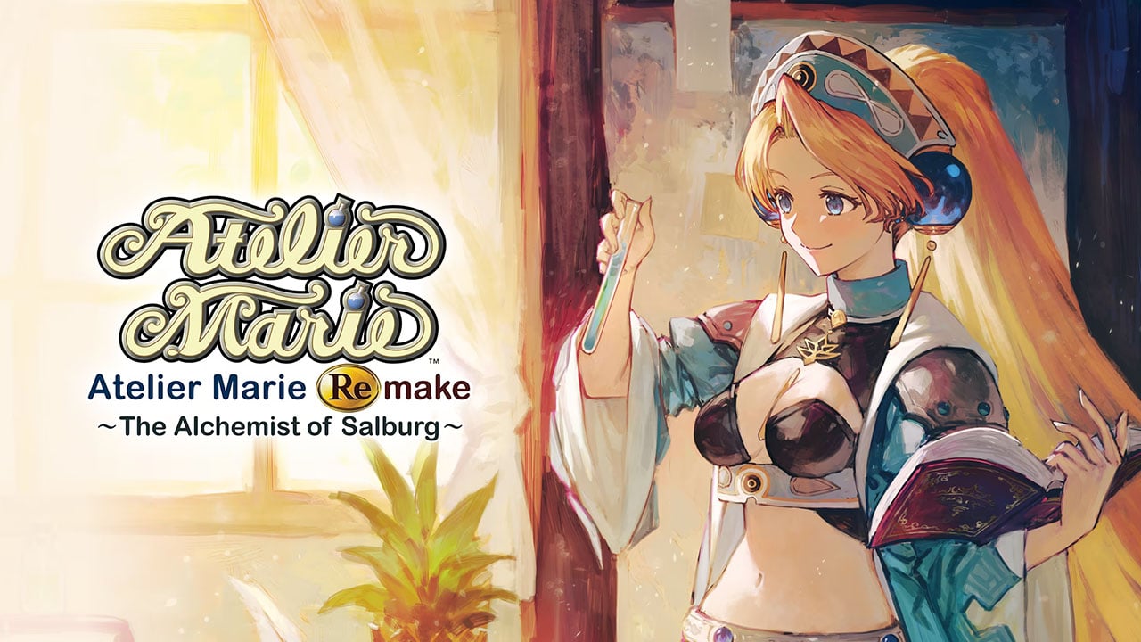 The key art for Atelier Marie Remake: The Alchemist of Salburg, featuring Marie doing alchemy.