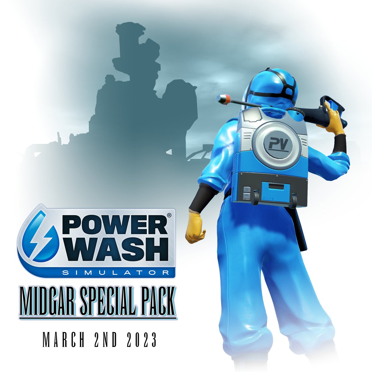The key art for PowerWash Simulator's Midgar Special Pack.