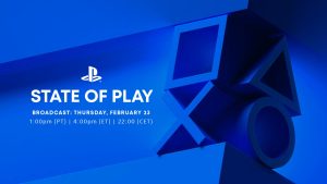 The art for PlayStation's State of Play from February 23, 2023 (February 24 in AU/NZ and Asia).