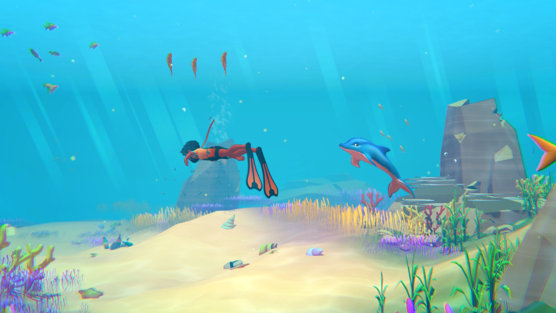 A screenshot from Dolphin Spirit: Ocean Mission.