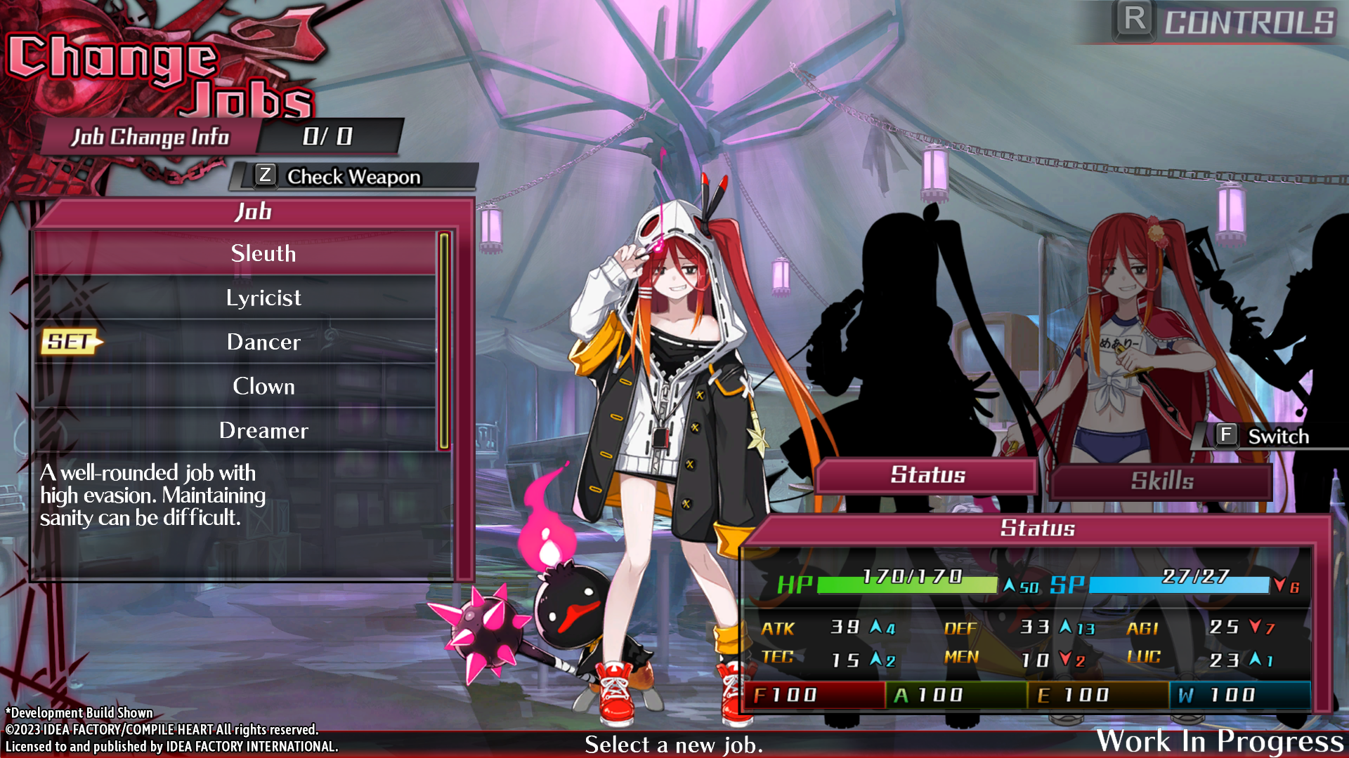 A screenshot of Mary Skelter Finale on PC.