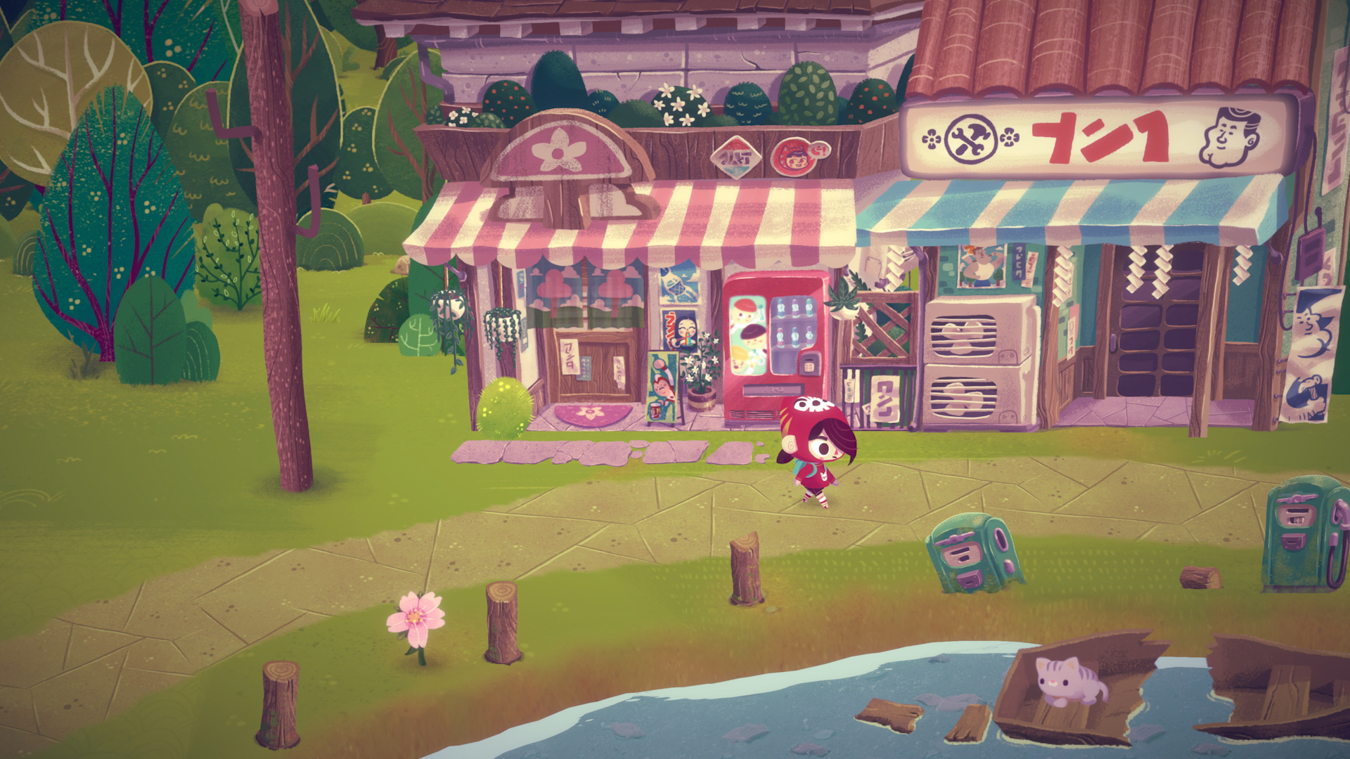 A screenshot from Mineko's Night Market.