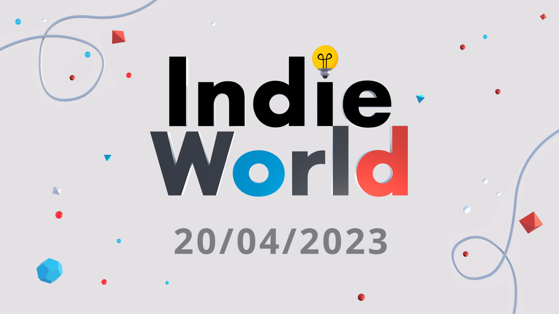 The artwork for Indie World, April 20, 2023.