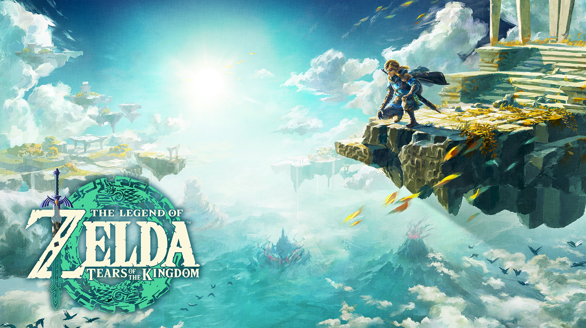 The key art for The Legend of Zelda: Tears of the Kingdom.