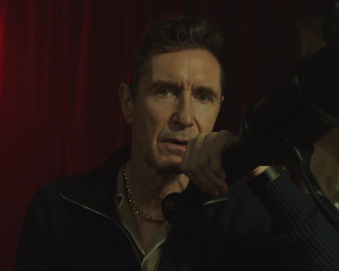 A screenshot of the villain (played by Paul McGann) in Mia and the Dragon Princess.