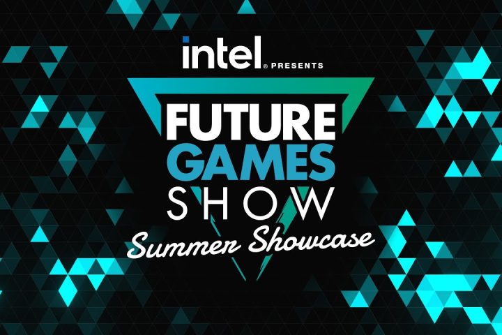 A key graphic for Intel presents Future Games Show Summer Showcase.