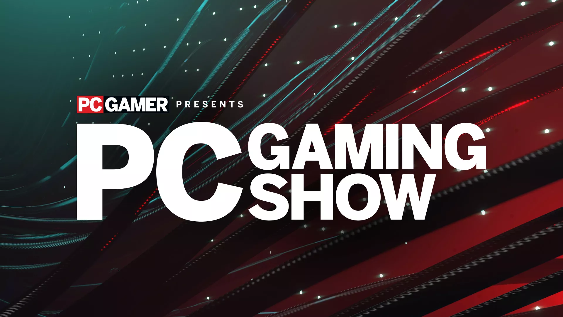 The key art for PC Gamer Presents: PC Gaming Show.