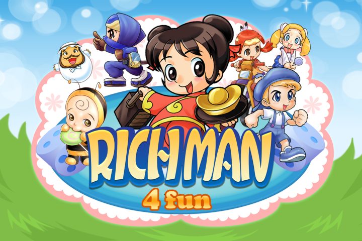The logo for digital board game, Richman 4 Fun