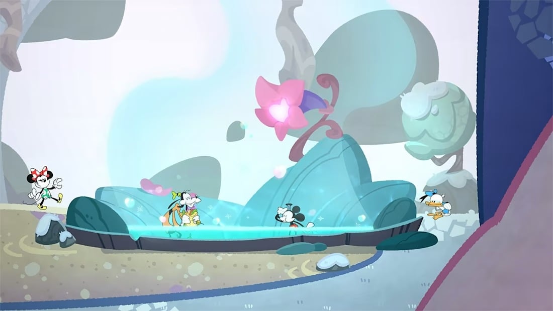 A screenshot showcasing Disney Illusion Island in action