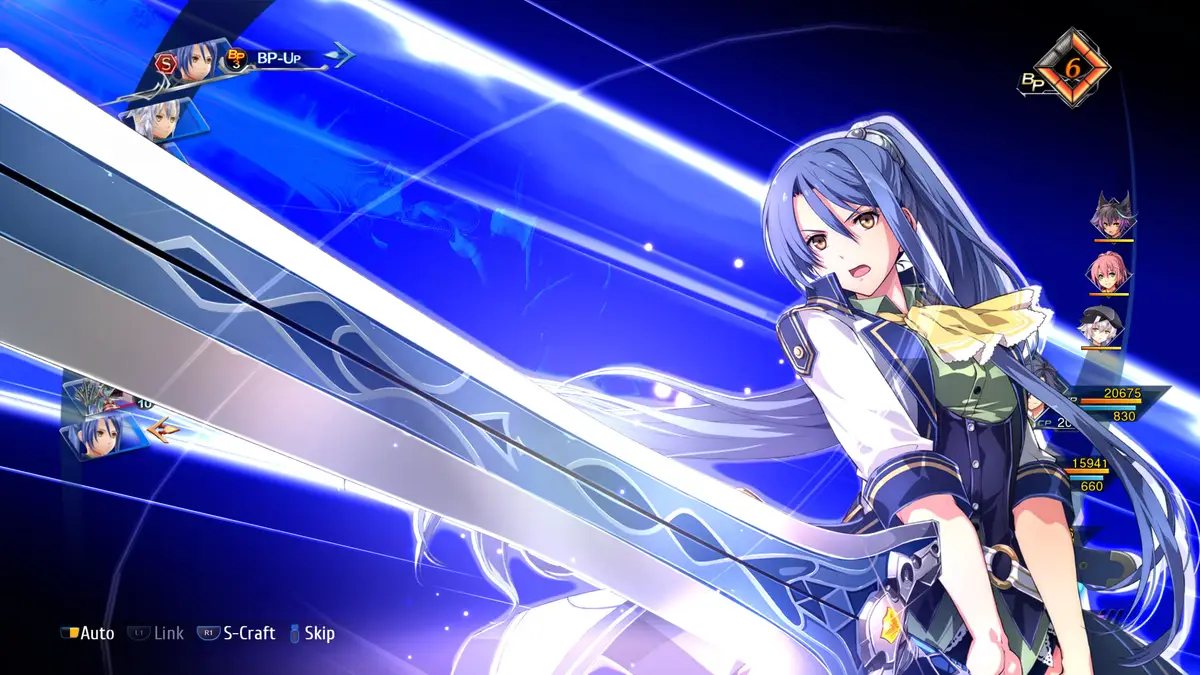 A screenshot from Trails into Reverie, featuring a character attacking.