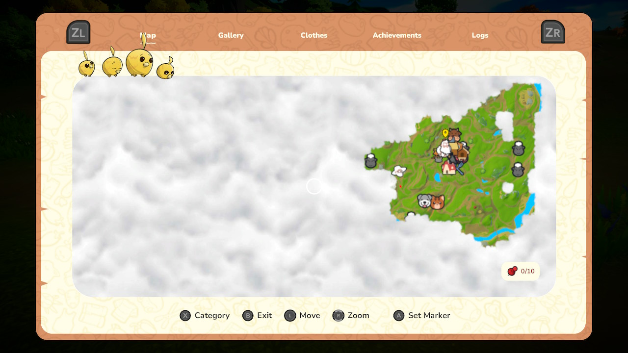 A screenshot of part of the map in Everdream Valley.