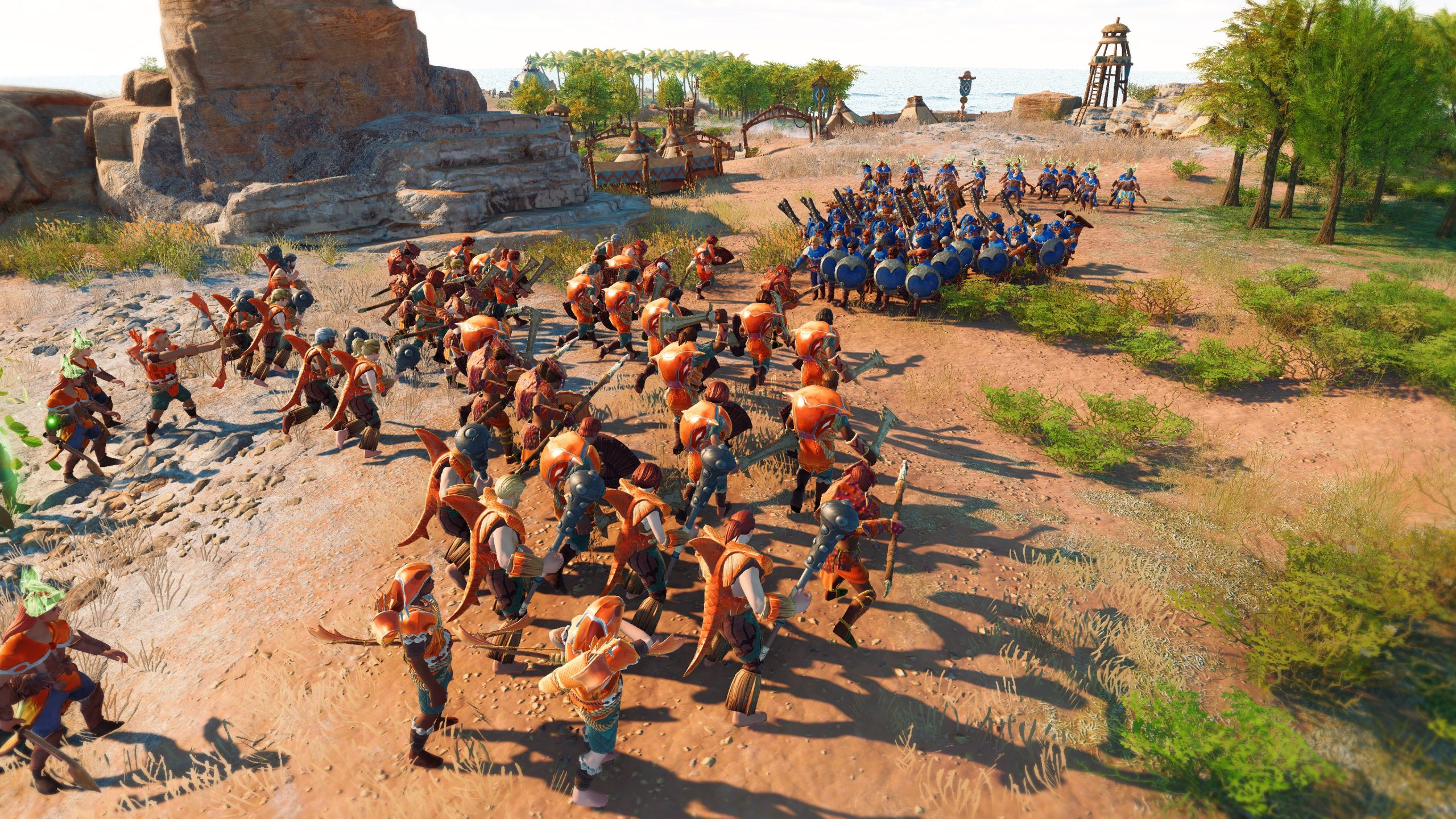 A screenshot from The Settlers New Allies. This showcases the game's combat.