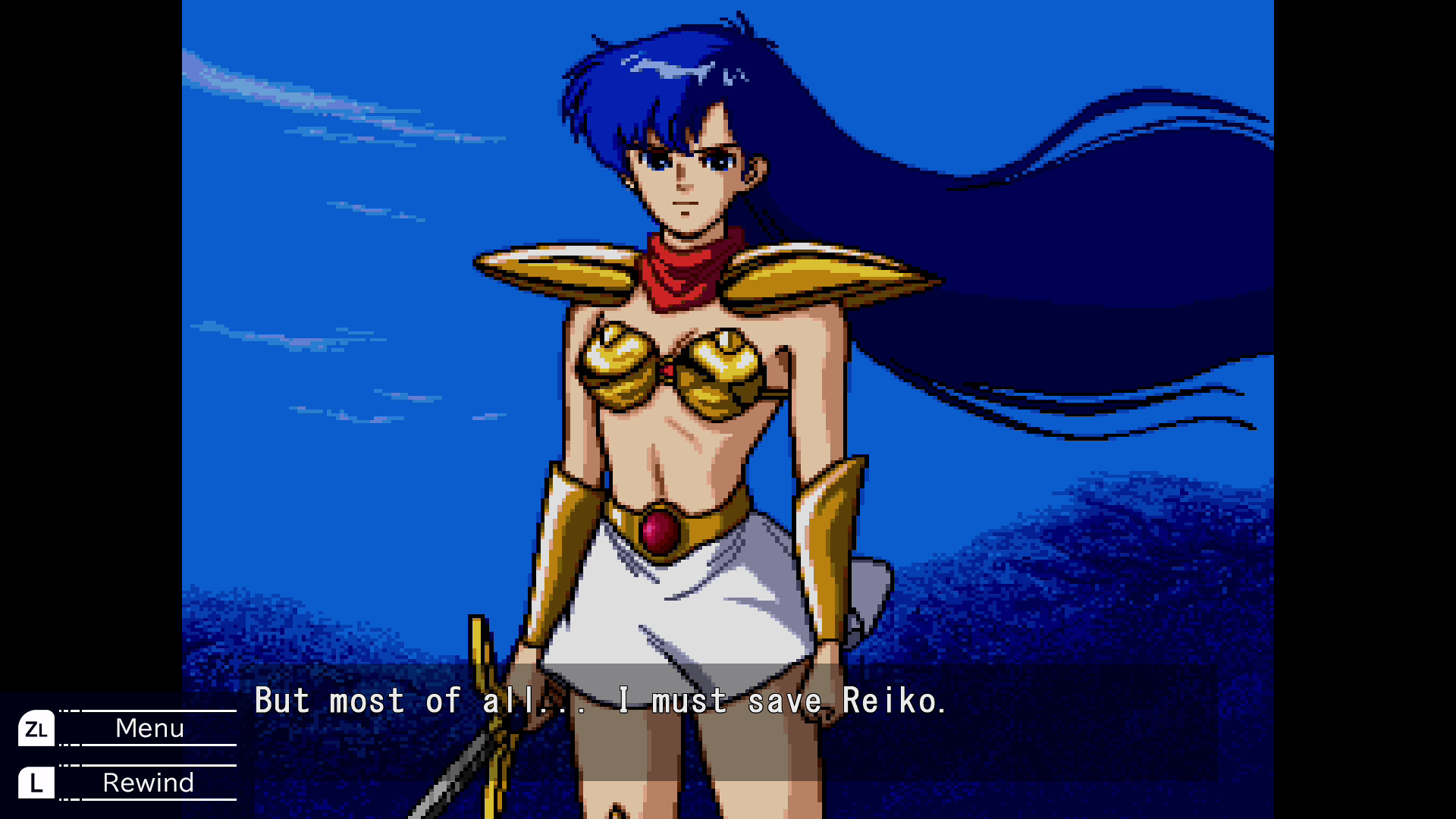 A screenshot from one of the Valis games showing a cut scene