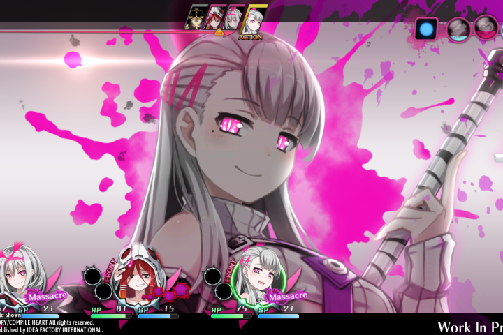 A screenshot from Mary Skelter Finale on PC.
