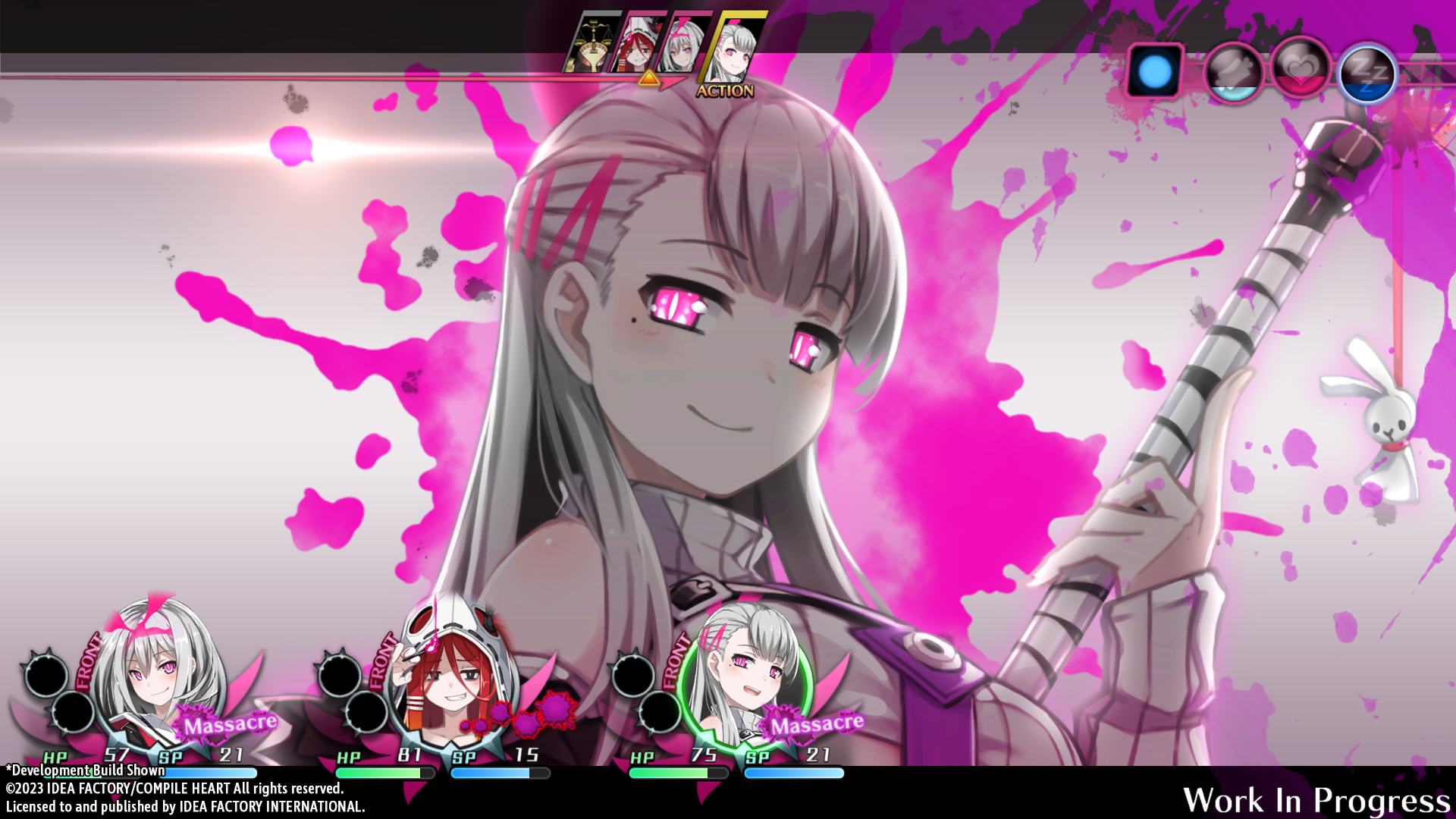 A screenshot from Mary Skelter Finale on PC.