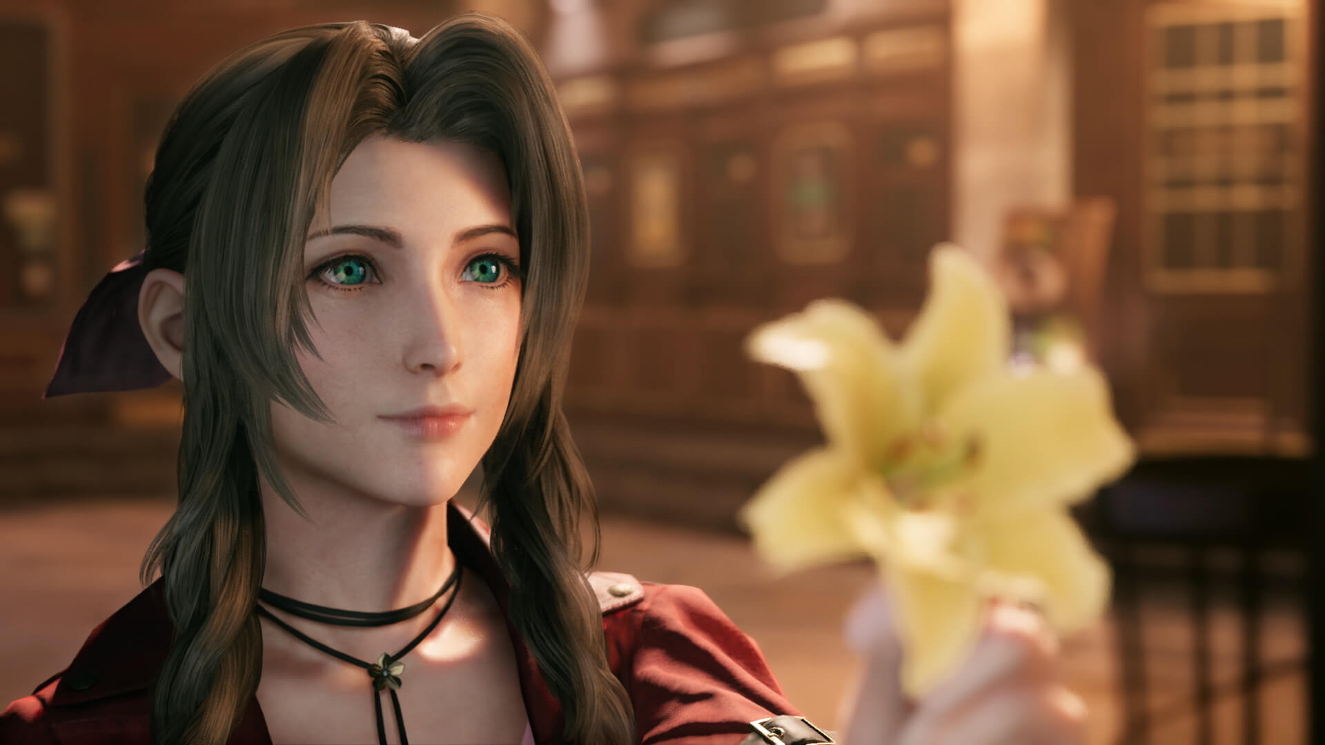 A screenshot of Aerith Gainsborough