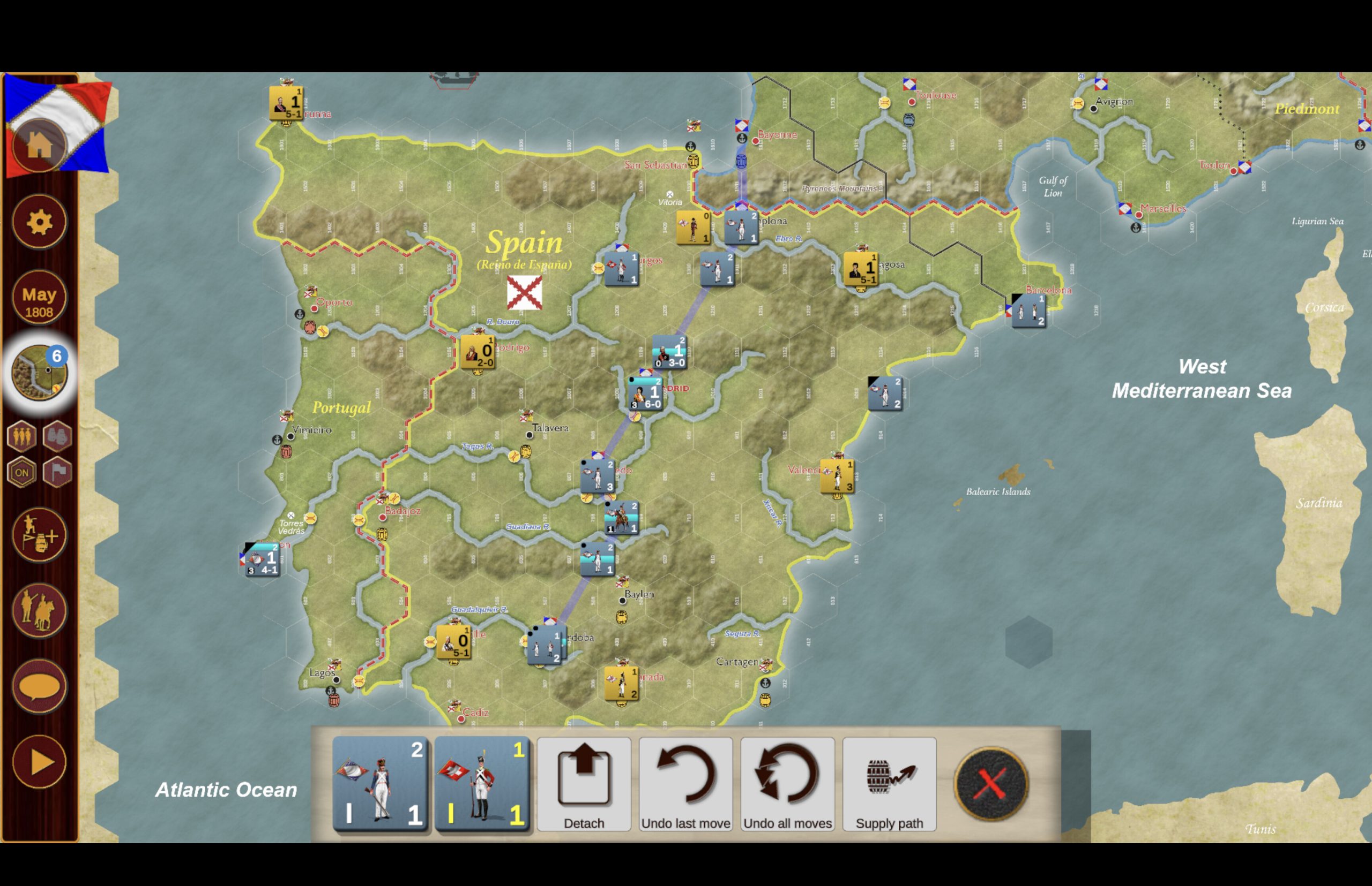 A screenshot from the Digital Edition of War and Peace
