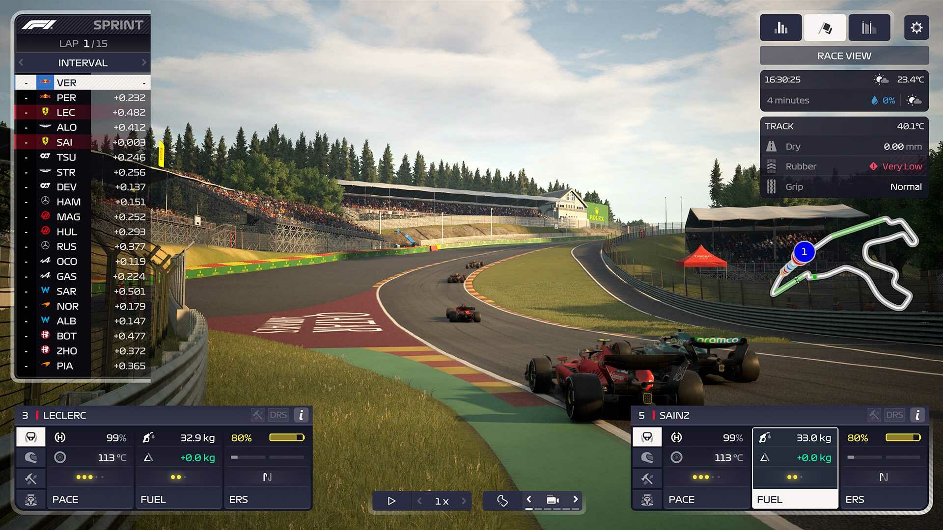 A screenshot from F1 Manager 2023.