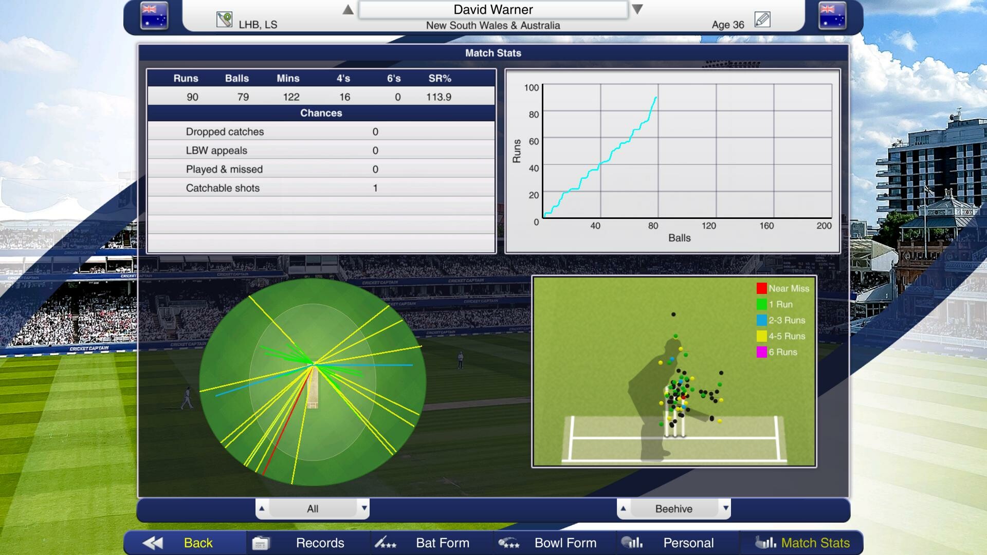 A screenshot from Cricket Captain 2023