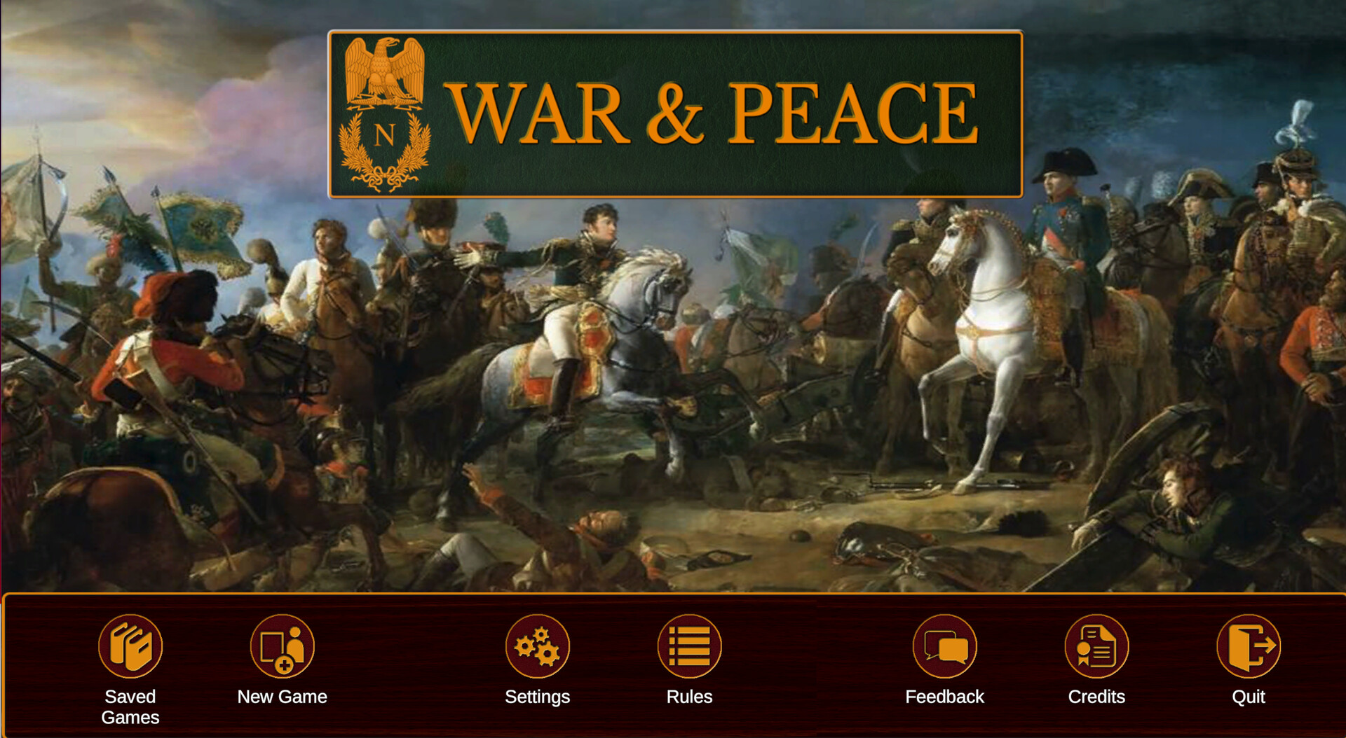 The hero art for the digital edition of War and Peace