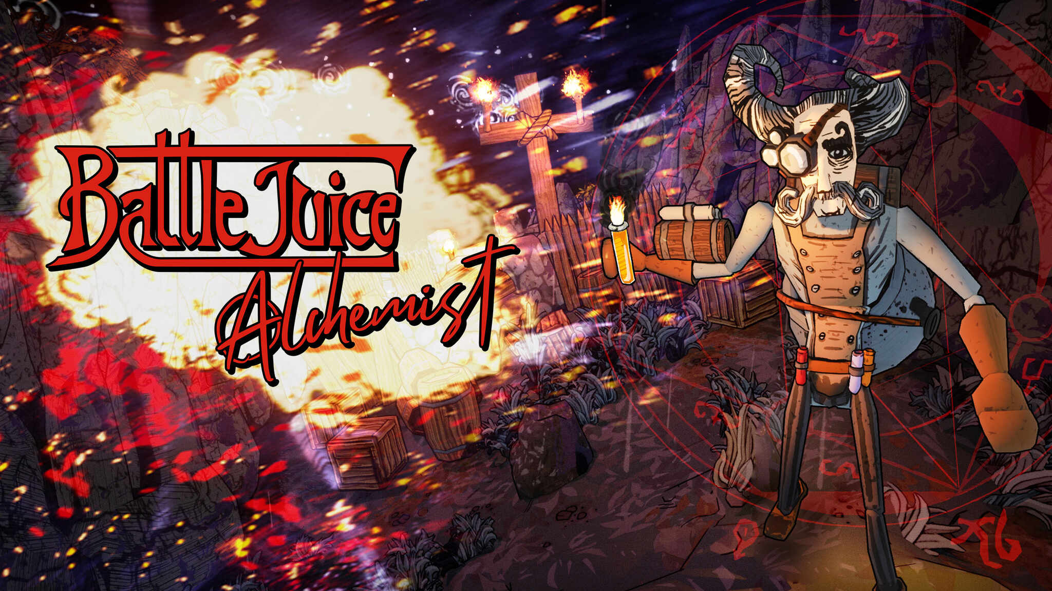 The key art for BattleJuice Alchemist.