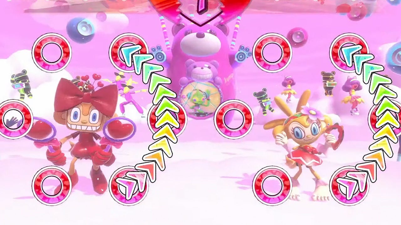 A screenshot from the video game Samba de Amigo