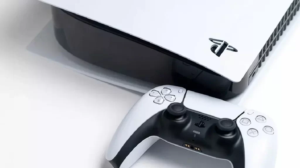 A photo of the Sony PlayStation 5 console