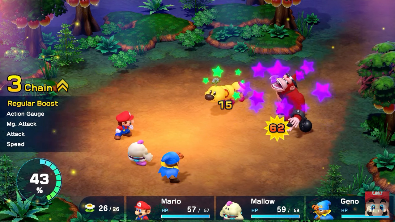 A screenshot from Super Mario RPG Remake