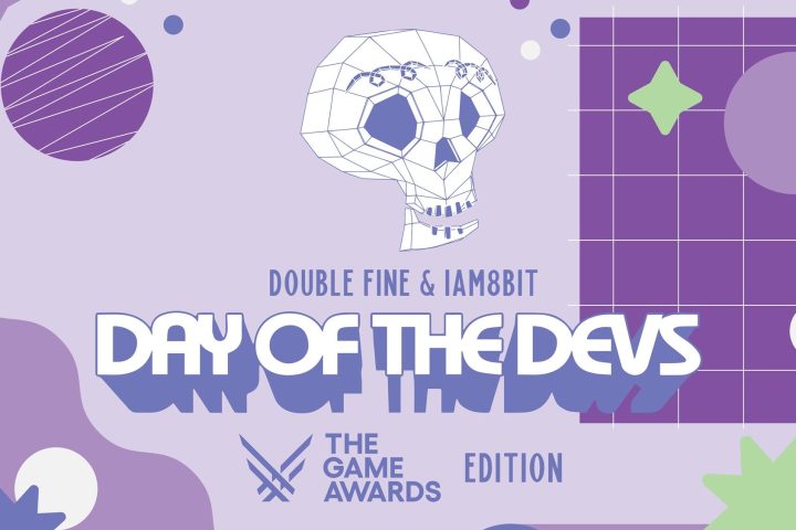 A graphic for Double Fine and iam8bit's Day of the Devs: The Game Awards Edition.