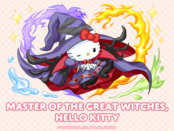 Master of the Great Witches, Hello Kitty. From the 6th Sanrio x Puzzles & Dragons collaboration.