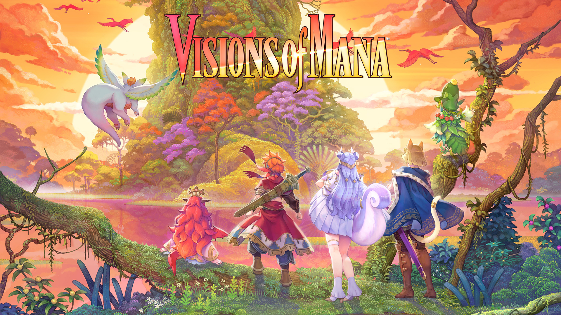 Vision of Mana's announcement artwork, cropped and with logo added.