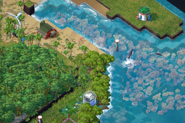 A screenshot of Terra Nil on Nintendo Switch