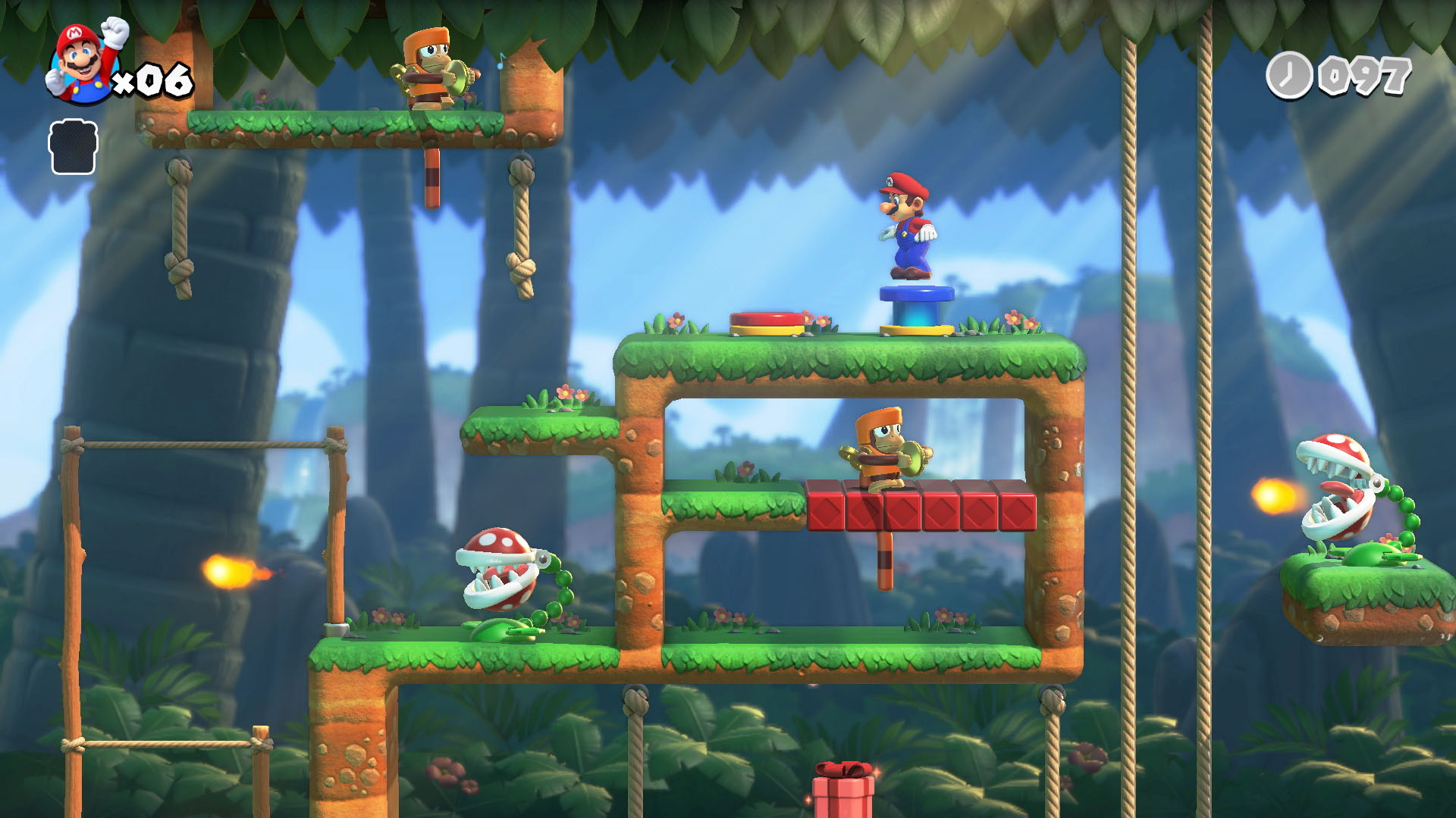 A screenshot from Mario Vs. Donkey Kong