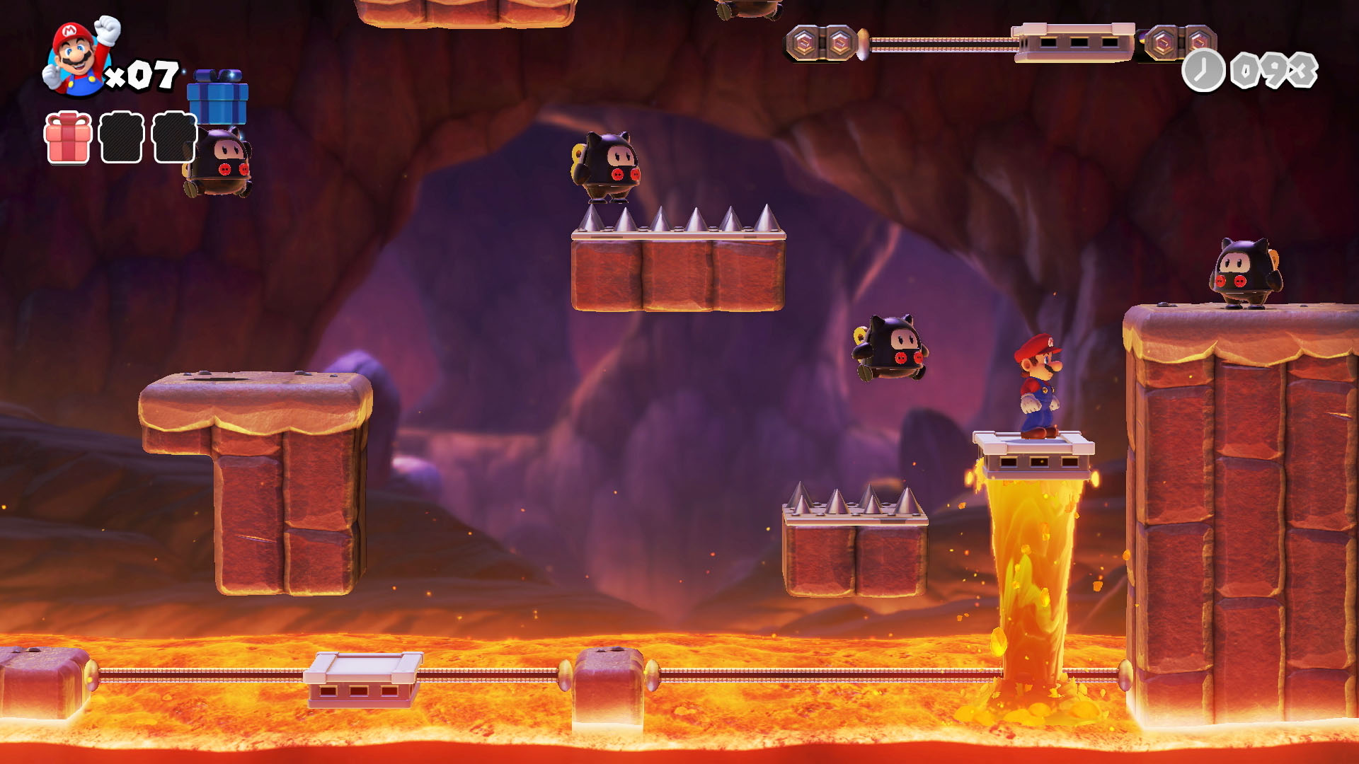 A screenshot from Mario Vs. Donkey Kong