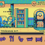 A screenshot from Yolk Heroes: A Long Tamago showing intelligence training.