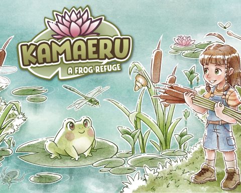 The key art for Kamaeru: A Frog Refuge.
