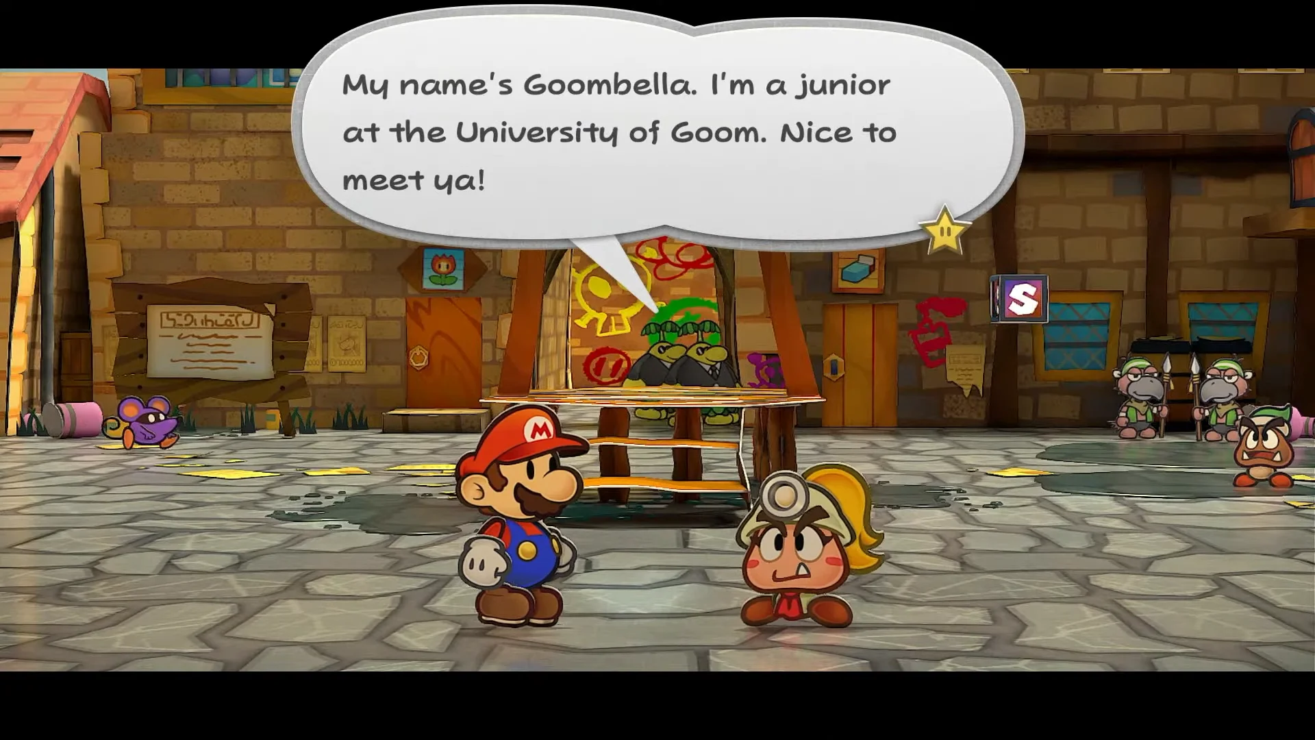 A screenshot from Paper Mario The Thousand Year Door